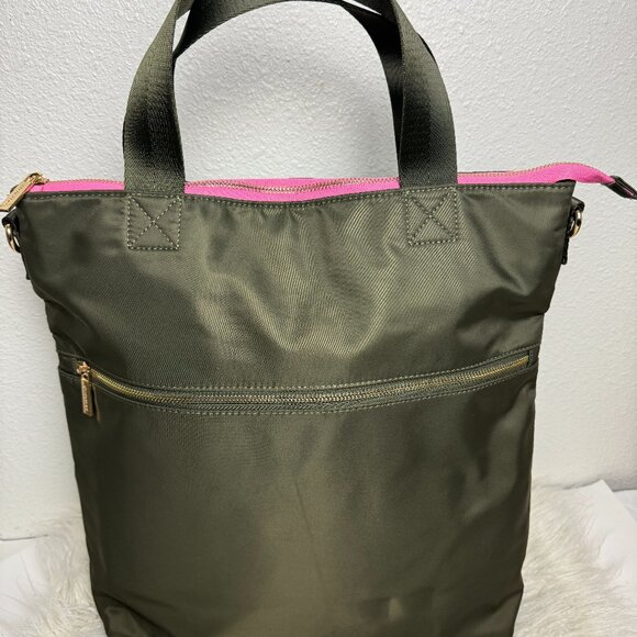 NWOT An - dorned Nylon Large Convertible Travel Tote Messenger Bag - Picture 1 of 11